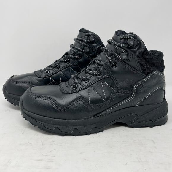 ACE Black Piston Mid Work Boots M 4.5/W 6 Shoes for Crews Slip Resistant - Picture 1 of 11